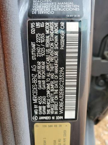 Photo 11 VIN: WDBEA32E8SC233296 - MERCEDES-BENZ E 320 BASE 