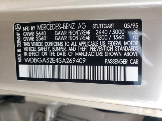 Photo 9 VIN: WDBGA32E4SA269409 - MERCEDES-BENZ S 320W 