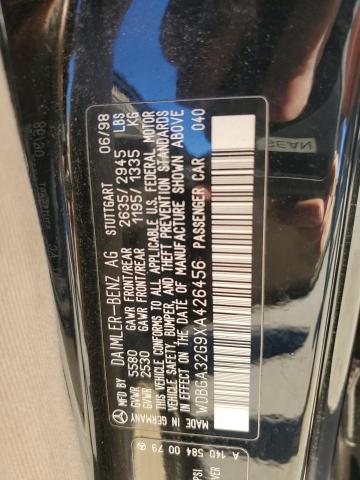 Photo 11 VIN: WDBGA32G9XA426456 - MERCEDES-BENZ S 320W 