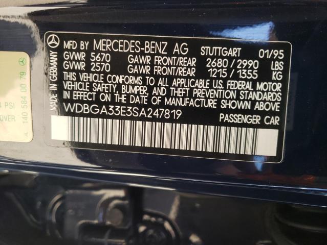 Photo 9 VIN: WDBGA33E3SA247819 - MERCEDES-BENZ S 320 