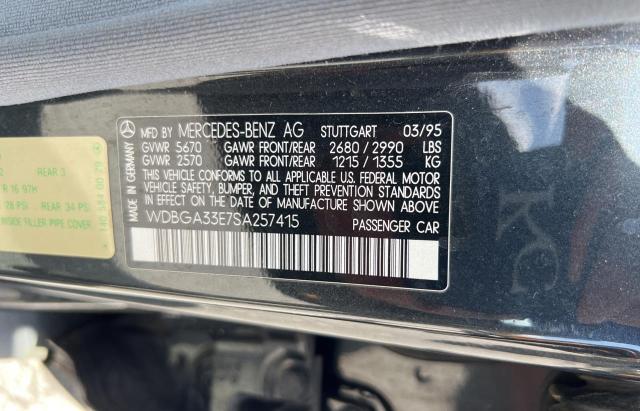 Photo 9 VIN: WDBGA33E7SA257415 - MERCEDES-BENZ S-CLASS 