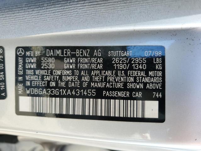 Photo 11 VIN: WDBGA33G1XA431455 - MERCEDES-BENZ S 320 