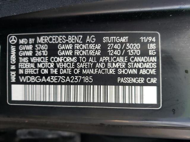 Photo 9 VIN: WDBGA43E7SA237185 - MERCEDES-BENZ S 420 