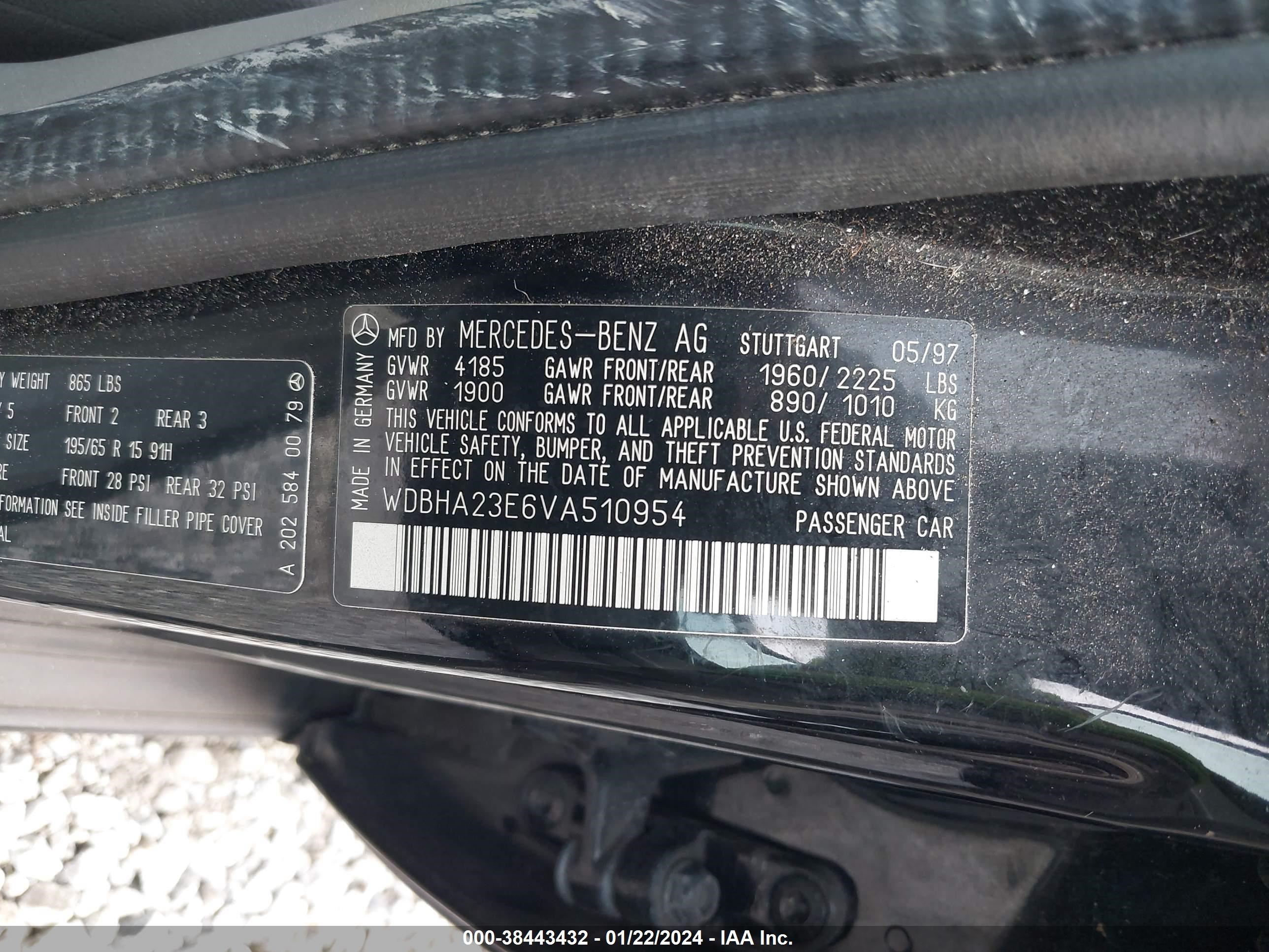 Photo 8 VIN: WDBHA23E6VA510954 - MERCEDES-BENZ NULL 