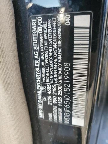 Photo 11 VIN: WDBJF65J01B219908 - MERCEDES-BENZ E 320 