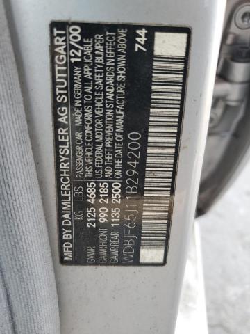 Photo 12 VIN: WDBJF65J11B294200 - MERCEDES-BENZ E 320 