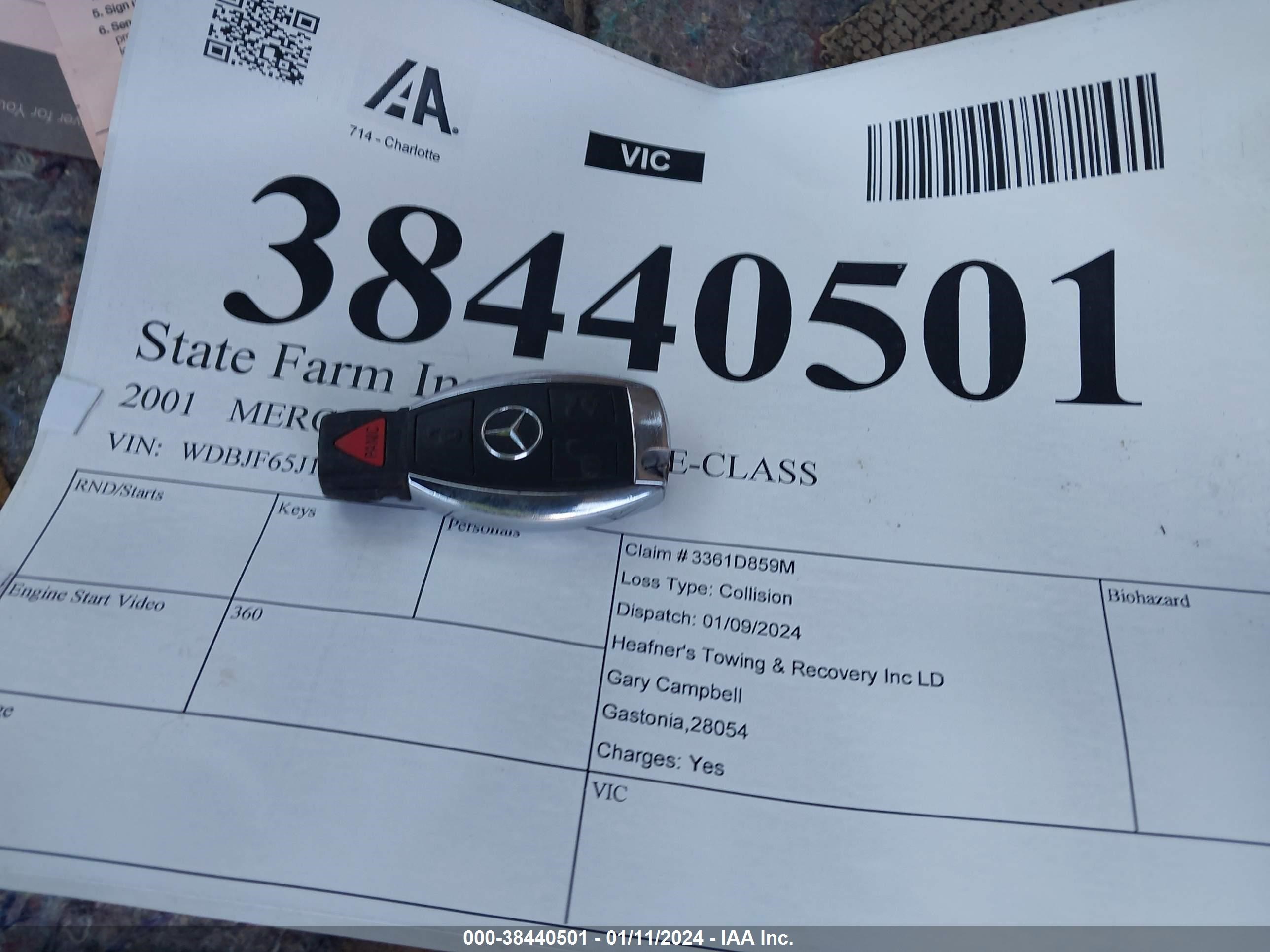 Photo 10 VIN: WDBJF65J11B339782 - MERCEDES-BENZ E-KLASSE 