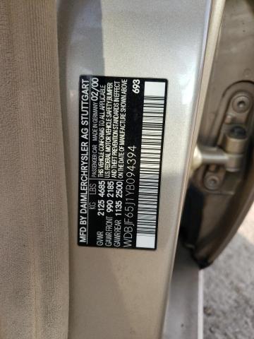 Photo 11 VIN: WDBJF65J1YB094394 - MERCEDES-BENZ E 320 