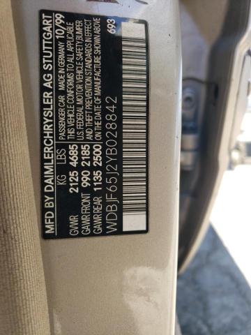 Photo 11 VIN: WDBJF65J2YB028842 - MERCEDES-BENZ E 320 