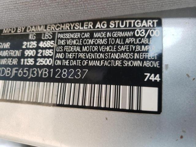 Photo 9 VIN: WDBJF65J3YB128237 - MERCEDES-BENZ E 320 