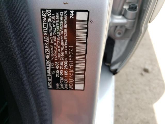 Photo 11 VIN: WDBJF65J6YB155741 - MERCEDES-BENZ E 320 