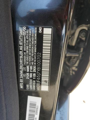 Photo 11 VIN: WDBJF65J7YB100702 - MERCEDES-BENZ E 320 