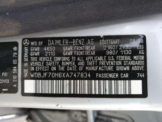 Photo 11 VIN: WDBJF70H6XA747834 - MERCEDES-BENZ E 430 