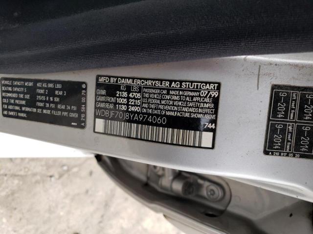 Photo 11 VIN: WDBJF70J8YA974060 - MERCEDES-BENZ E 430 