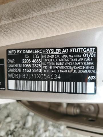 Photo 11 VIN: WDBJF82J31X054634 - MERCEDES-BENZ E 320 4MAT 