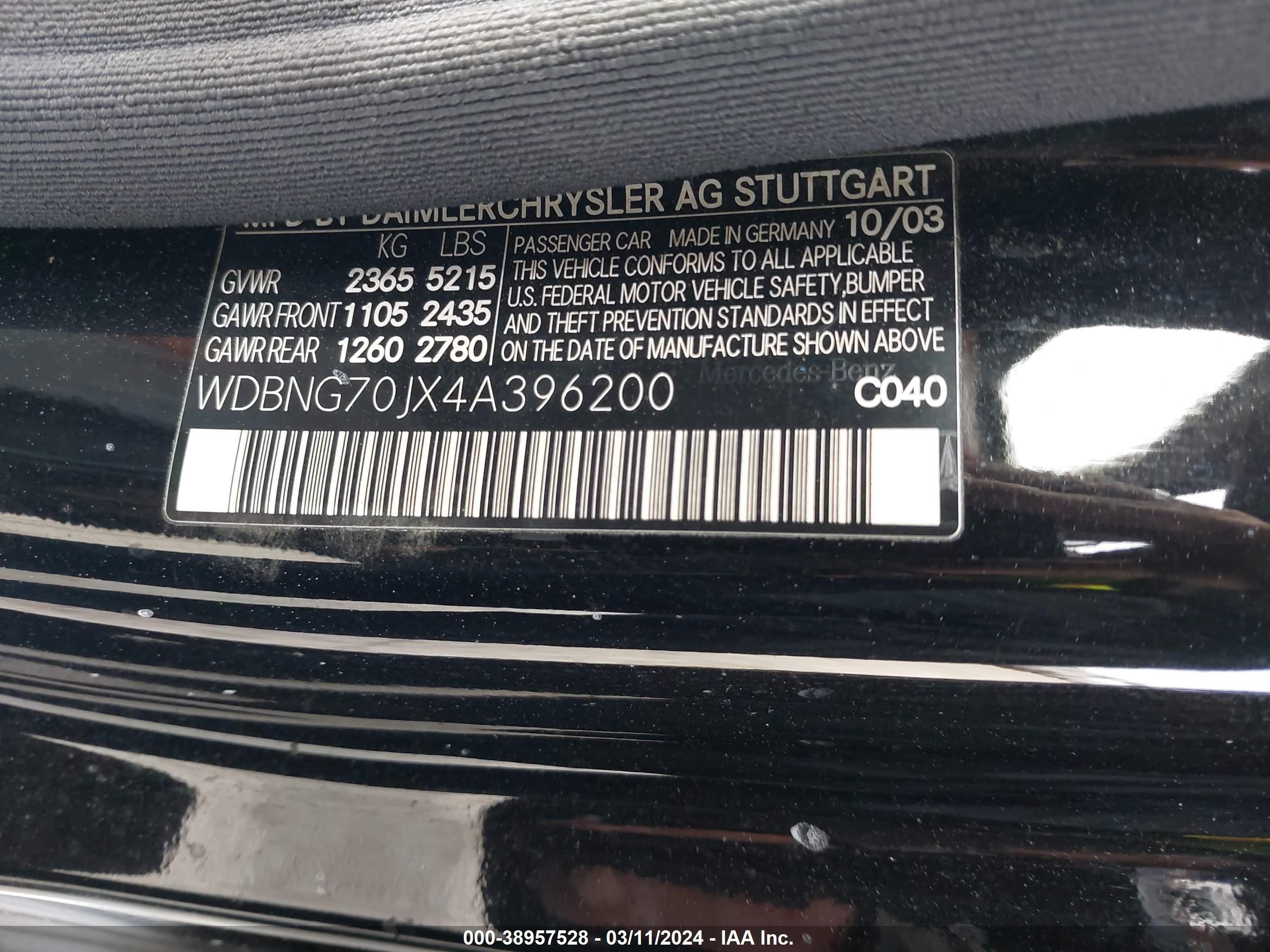 Photo 8 VIN: WDBNG70JX4A396200 - MERCEDES-BENZ NULL 