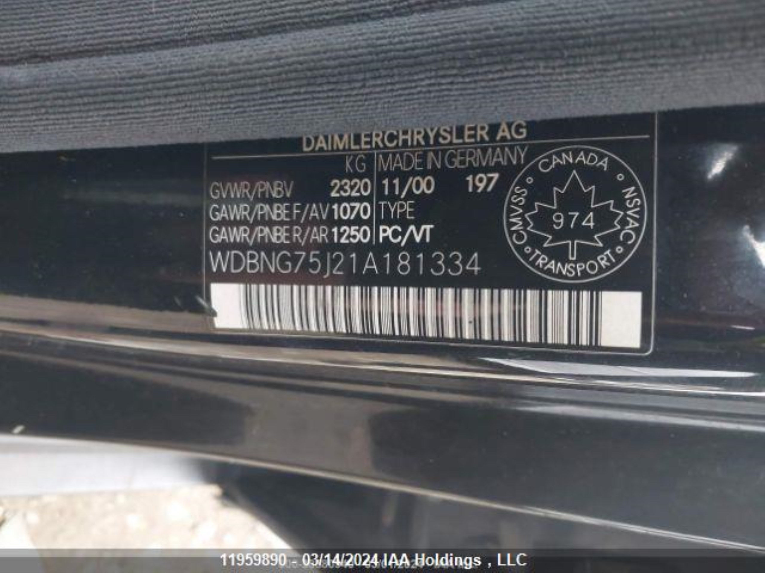 Photo 10 VIN: WDBNG75J21A181334 - MERCEDES-BENZ S-KLASSE 