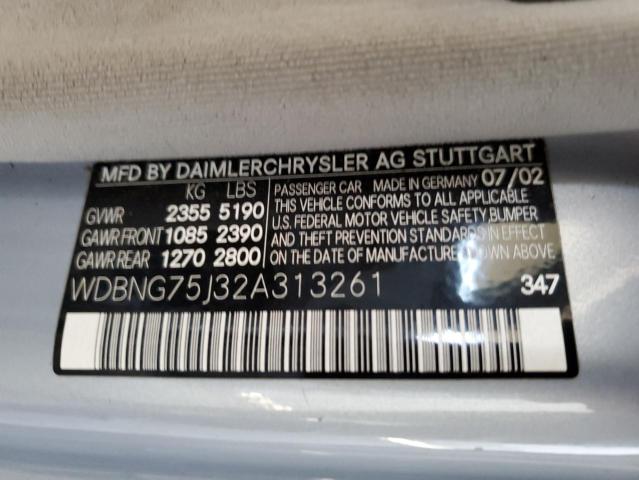 Photo 9 VIN: WDBNG75J32A313261 - MERCEDES-BENZ S 500 