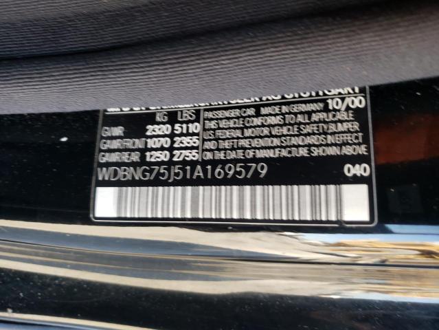 Photo 11 VIN: WDBNG75J51A169579 - MERCEDES-BENZ S 500 