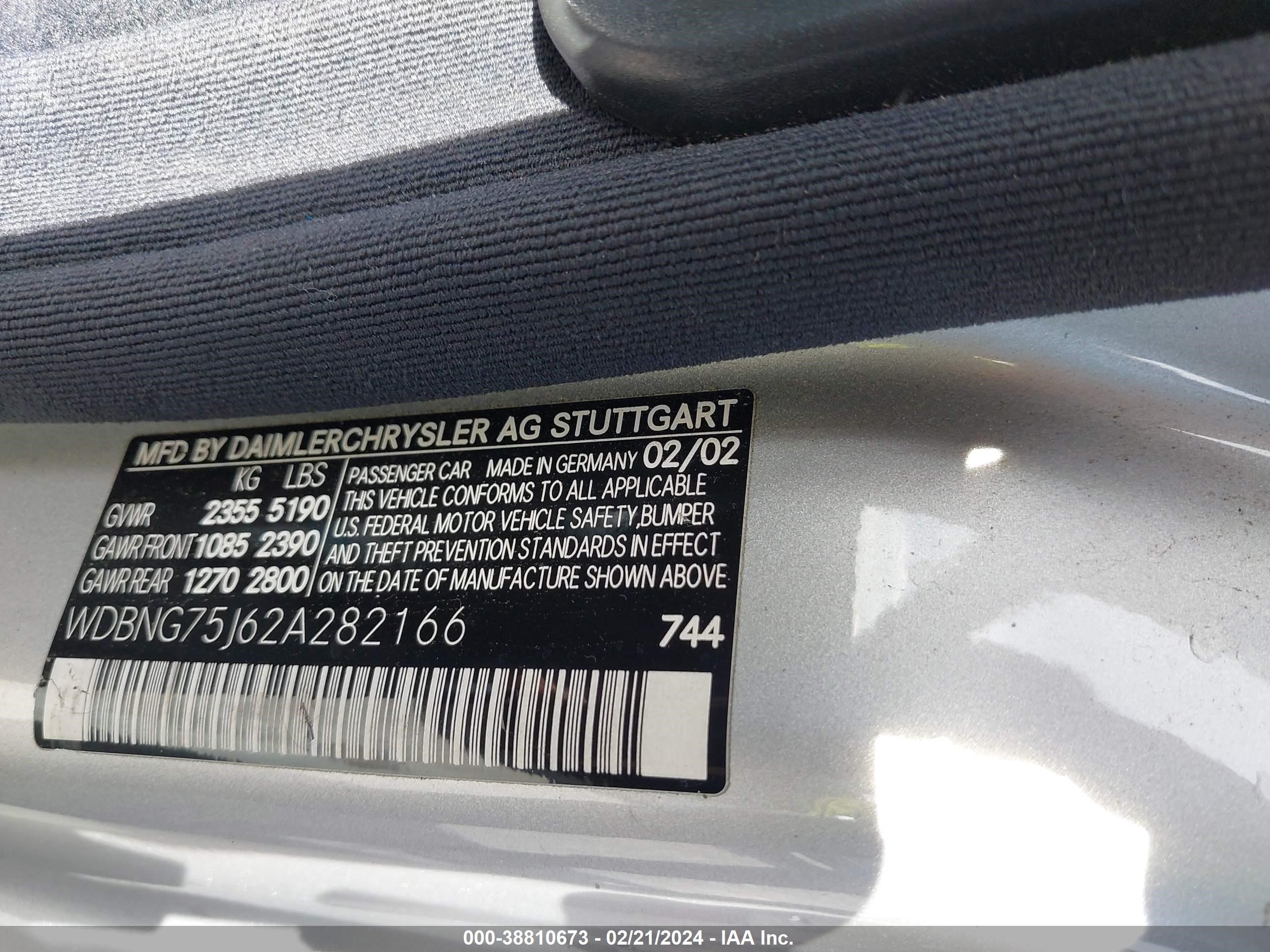 Photo 8 VIN: WDBNG75J62A282166 - MERCEDES-BENZ NULL 