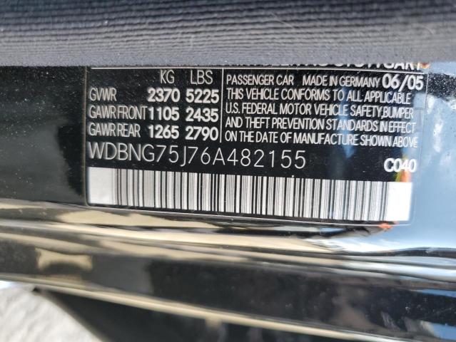 Photo 11 VIN: WDBNG75J76A482155 - MERCEDES-BENZ S 500 