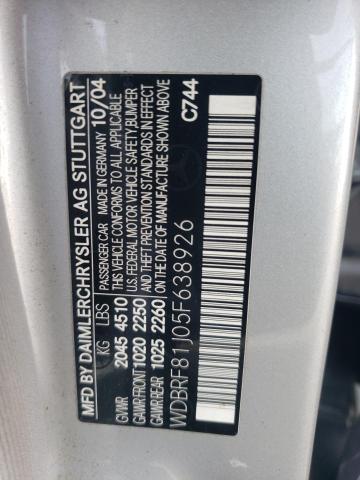 Photo 11 VIN: WDBRF81J05F638926 - MERCEDES-BENZ C 240 4MAT 