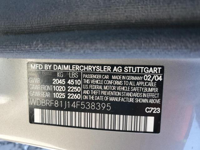 Photo 11 VIN: WDBRF81J14F538395 - MERCEDES-BENZ C 240 4MAT 