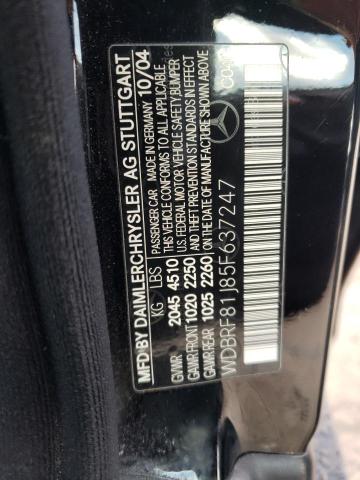 Photo 11 VIN: WDBRF81J85F637247 - MERCEDES-BENZ C-CLASS 