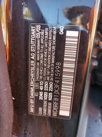 Photo 11 VIN: WDBRF81JX3F415998 - MERCEDES-BENZ C 240 4MAT 