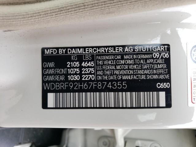 Photo 11 VIN: WDBRF92H67F874355 - MERCEDES-BENZ C 280 4MAT 