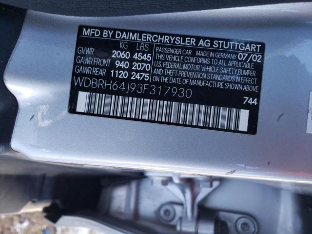 Photo 9 VIN: WDBRH64J93F317930 - MERCEDES-BENZ C 320 