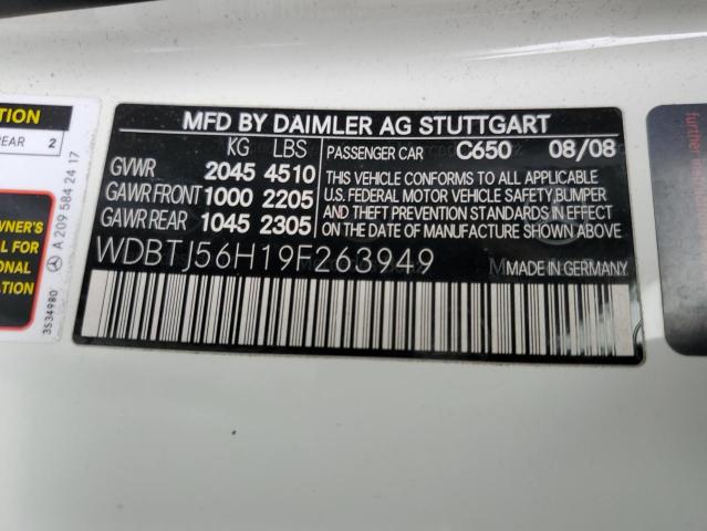 Photo 11 VIN: WDBTJ56H19F263949 - MERCEDES-BENZ 350-CLASS 