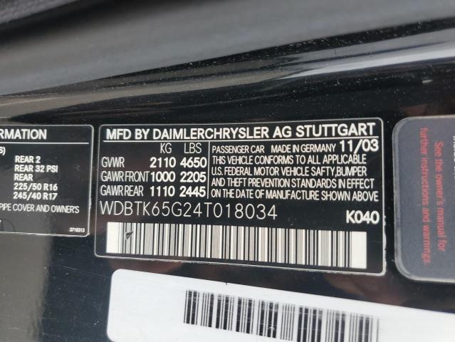 Photo 11 VIN: WDBTK65G24T018034 - MERCEDES-BENZ CLK320 