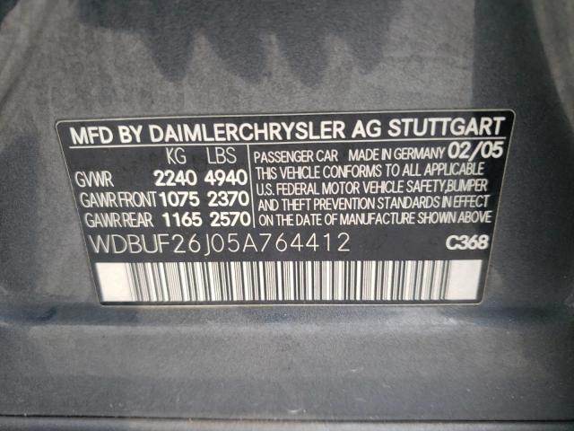 Photo 11 VIN: WDBUF26J05A764412 - MERCEDES-BENZ E 320 CDI 