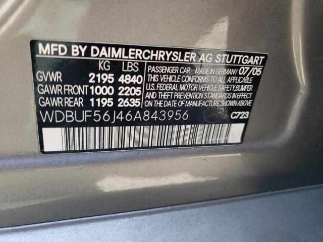 Photo 11 VIN: WDBUF56J46A843956 - MERCEDES-BENZ E-CLASS 