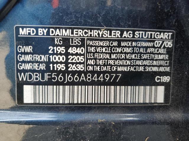 Photo 11 VIN: WDBUF56J66A844977 - MERCEDES-BENZ E-CLASS 