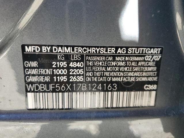 Photo 11 VIN: WDBUF56X17B124163 - MERCEDES-BENZ E-CLASS 