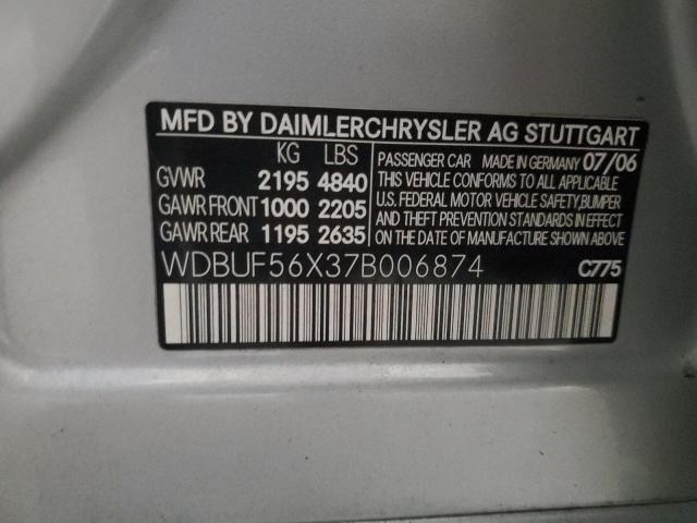 Photo 11 VIN: WDBUF56X37B006874 - MERCEDES-BENZ E-CLASS 