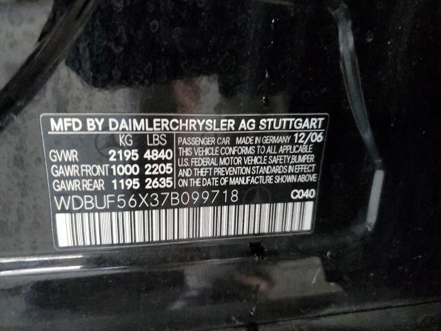 Photo 12 VIN: WDBUF56X37B099718 - MERCEDES-BENZ E-CLASS 