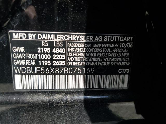 Photo 11 VIN: WDBUF56X87B075169 - MERCEDES-BENZ E-CLASS 