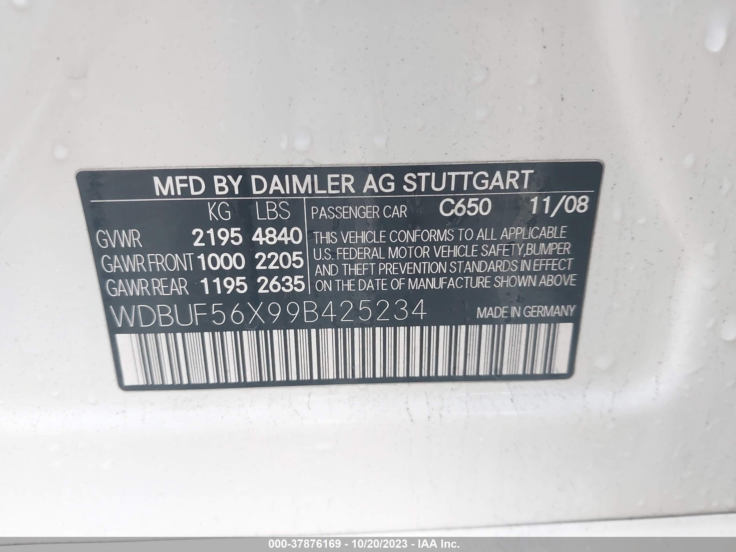 Photo 8 VIN: WDBUF56X99B425234 - MERCEDES-BENZ E-KLASSE 