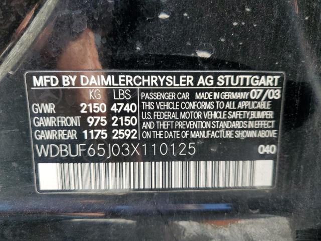 Photo 11 VIN: WDBUF65J03X110125 - MERCEDES-BENZ E 320 