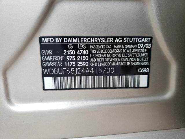 Photo 11 VIN: WDBUF65J24A415730 - MERCEDES-BENZ E 320 