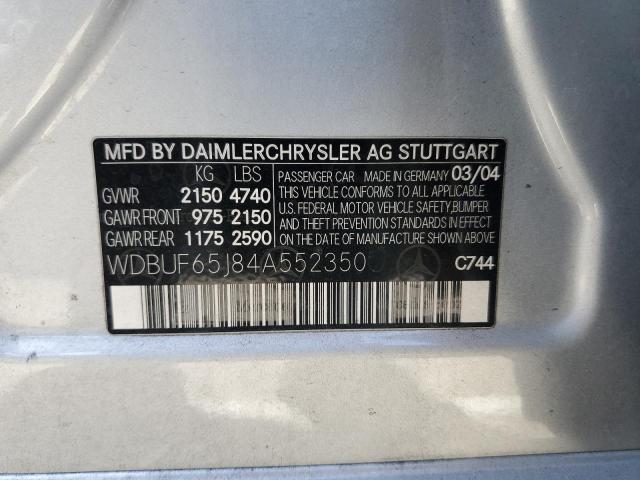 Photo 11 VIN: WDBUF65J84A552350 - MERCEDES-BENZ E 320 