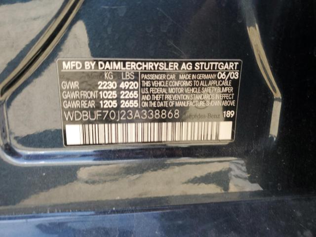 Photo 11 VIN: WDBUF70J23A338868 - MERCEDES-BENZ E 500 