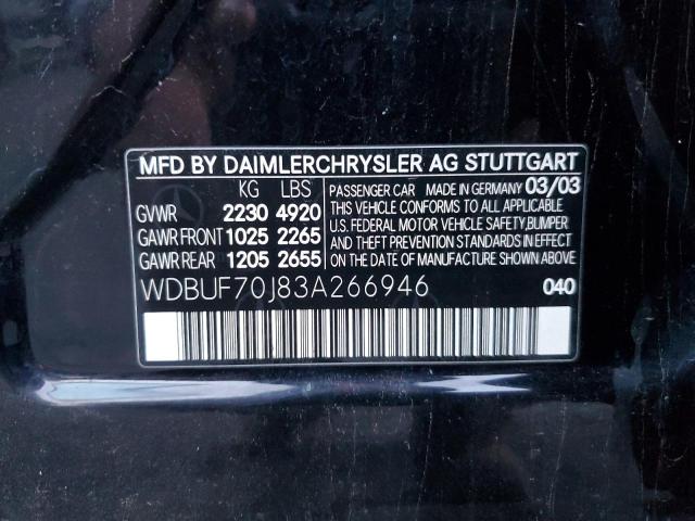 Photo 11 VIN: WDBUF70J83A266946 - MERCEDES-BENZ E 500 