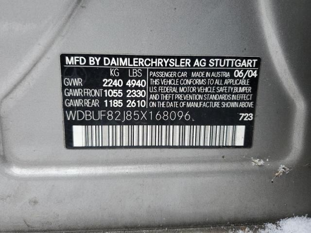 Photo 11 VIN: WDBUF82J85X168096 - MERCEDES-BENZ E 320 4MAT 