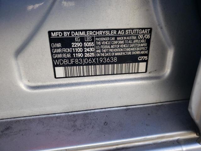 Photo 11 VIN: WDBUF83J06X193638 - MERCEDES-BENZ E 500 4MAT 