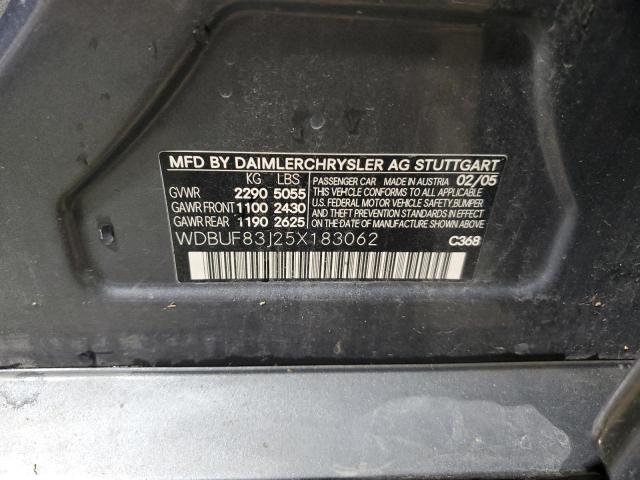 Photo 11 VIN: WDBUF83J25X183062 - MERCEDES-BENZ E 500 4MAT 