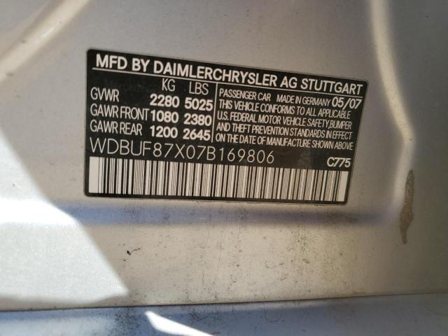 Photo 11 VIN: WDBUF87X07B169806 - MERCEDES-BENZ E 350 4MAT 